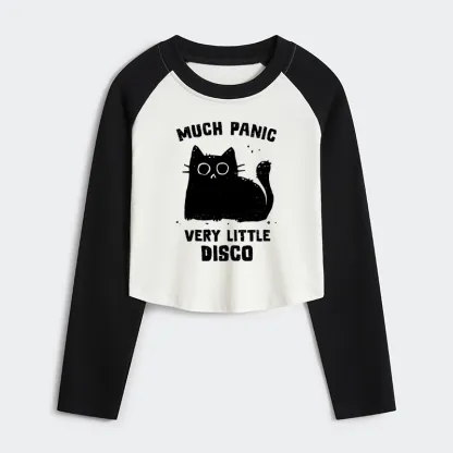 Tokyo-Tiger More Disco Funny Women's Crop Raglan T-Shirt