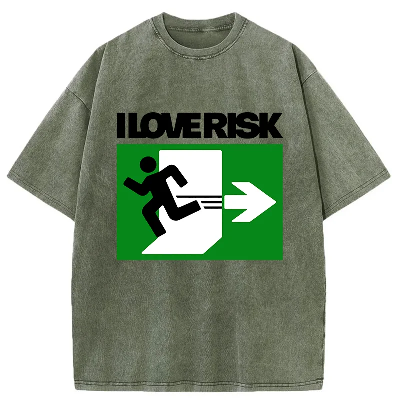 Tokyo-Tiger I Love Risk Washed T-Shirt