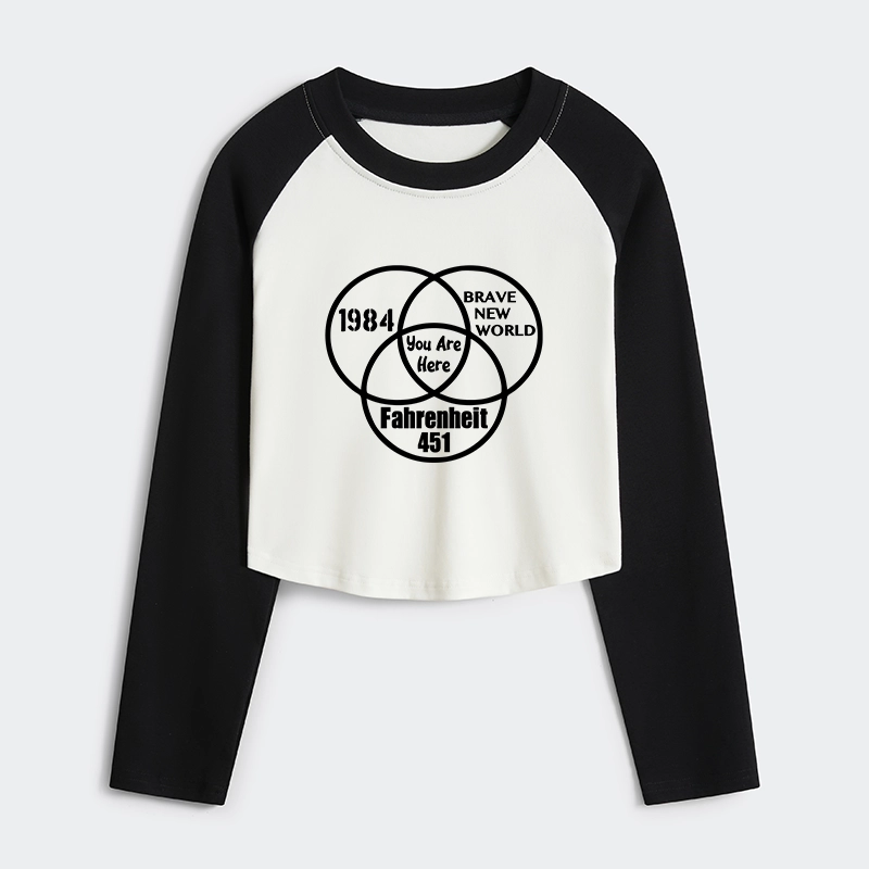 Tokyo-Tiger Multidimensional Thinking And Rebellion Women's Crop Raglan T-Shirt