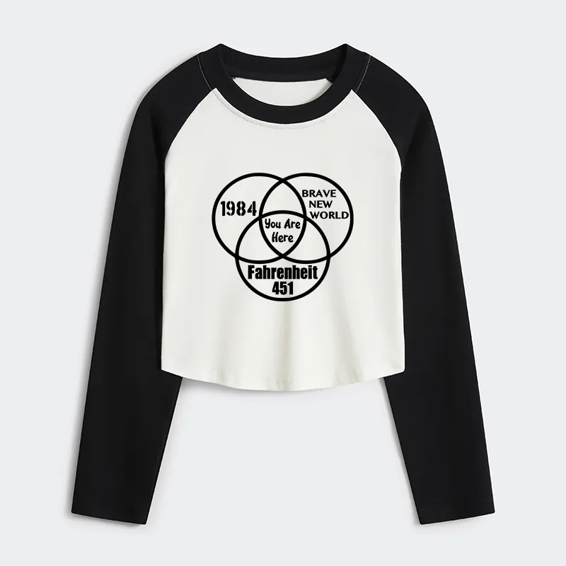 Tokyo-Tiger Multidimensional Thinking And Rebellion Women's Crop Raglan T-Shirt