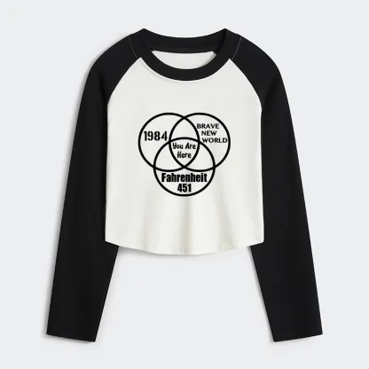 Tokyo-Tiger Multidimensional Thinking And Rebellion Women's Crop Raglan T-Shirt