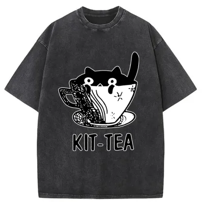Tokyo-Tiger Kit-Tea Washed T-Shirt