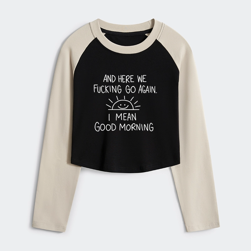 [Copy]Tokyo-Tiger Coffee Time Women's Crop Raglan T-Shirt