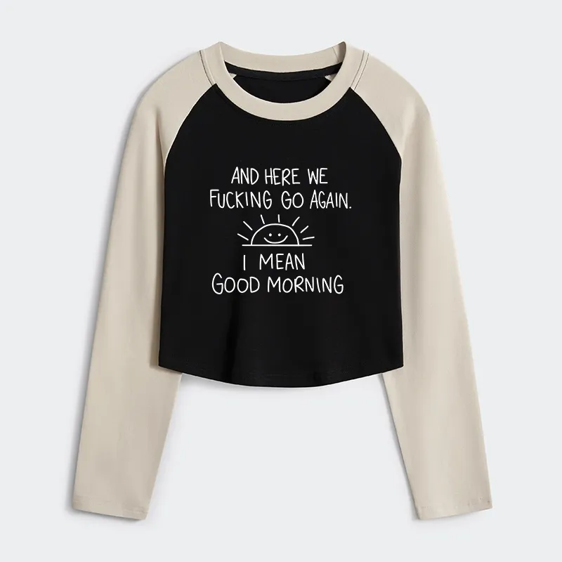 [Copy]Tokyo-Tiger Coffee Time Women's Crop Raglan T-Shirt