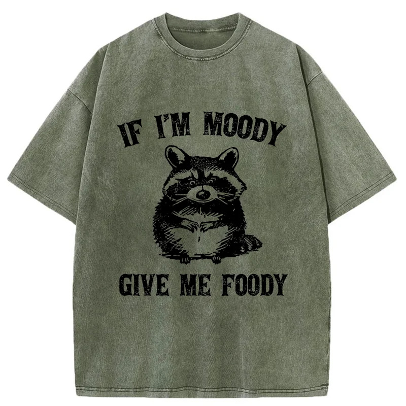 Tokyo-Tiger Eating Can Bring Happiness Washed T-Shirt