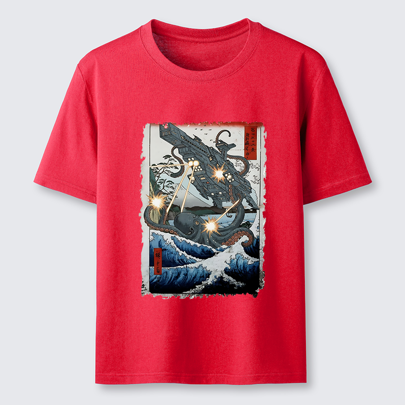 Tokyo-Tiger Octopus VS Spaceship Classic T-Shirt
