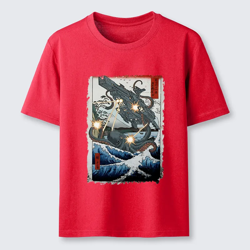 Tokyo-Tiger Octopus VS Spaceship Classic T-Shirt