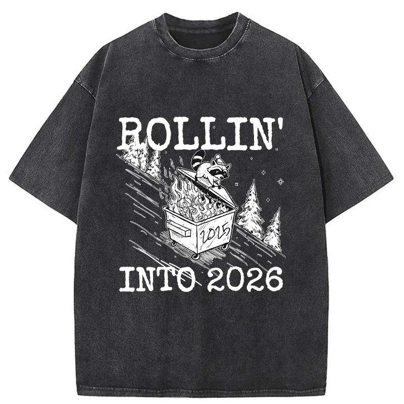 Tokyo-Tiger Rollin' Into 2026 Washed T-Shirt