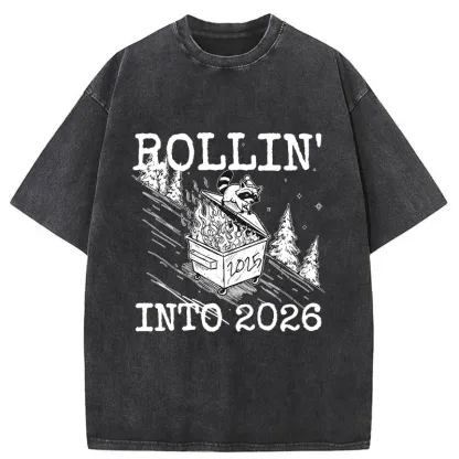 Tokyo-Tiger Rollin' Into 2026 Washed T-Shirt