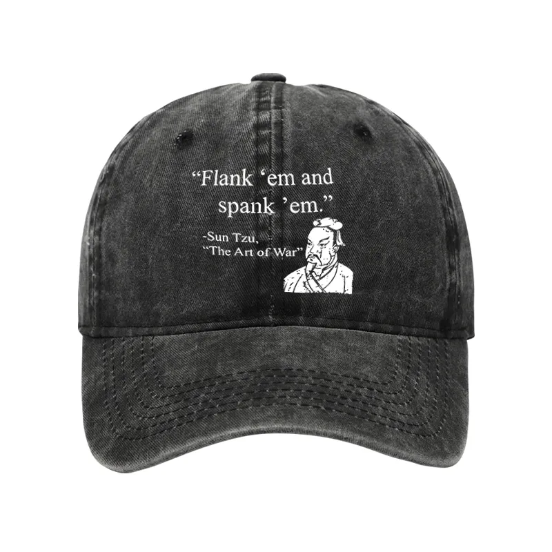 Tokyo-Tiger The Art Of War Funny Washed Cap