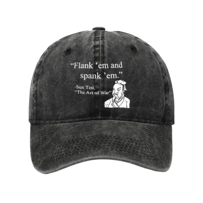 Tokyo-Tiger The Art Of War Funny Washed Cap