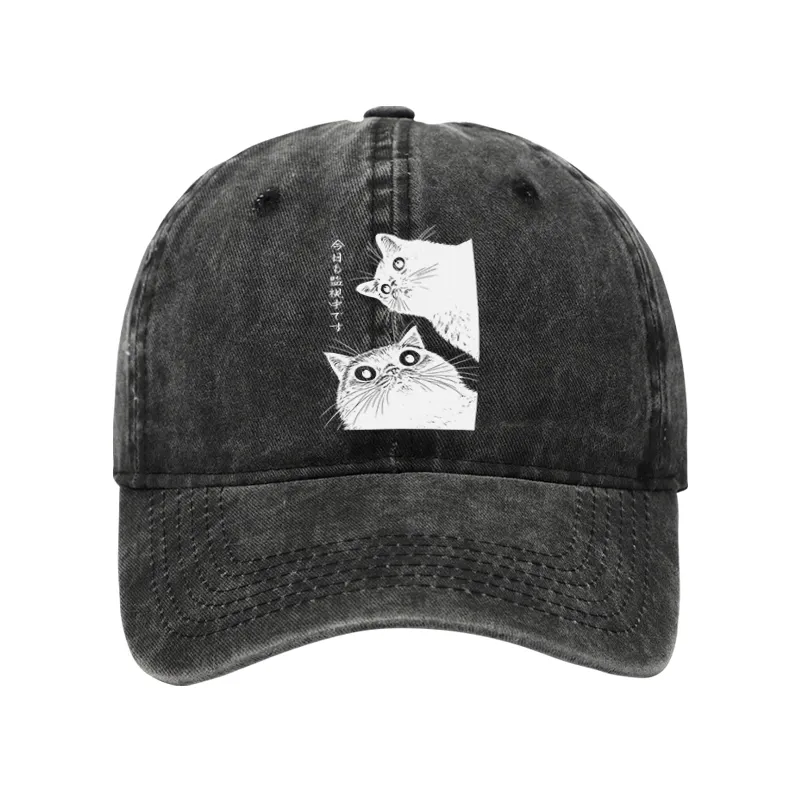 Tokyo-Tiger The Cat Is Watching Today Washed Cap