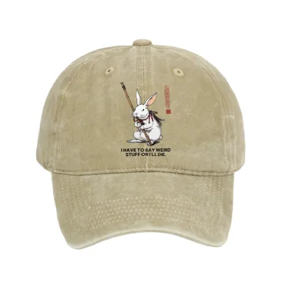 Tokyo-Tiger Rabbit Gotta Say Weird Stuff Or Die Washed Cap