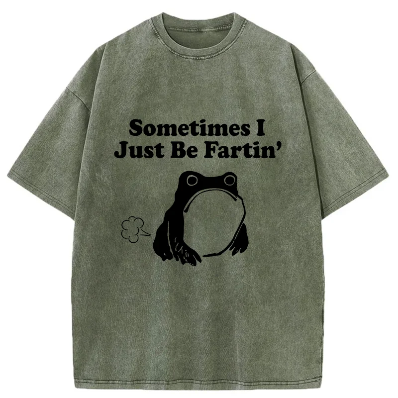 Tokyo-Tiger Farting Frog Washed T-Shirt