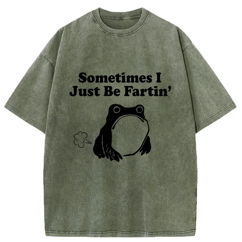 Tokyo-Tiger Farting Frog Washed T-Shirt