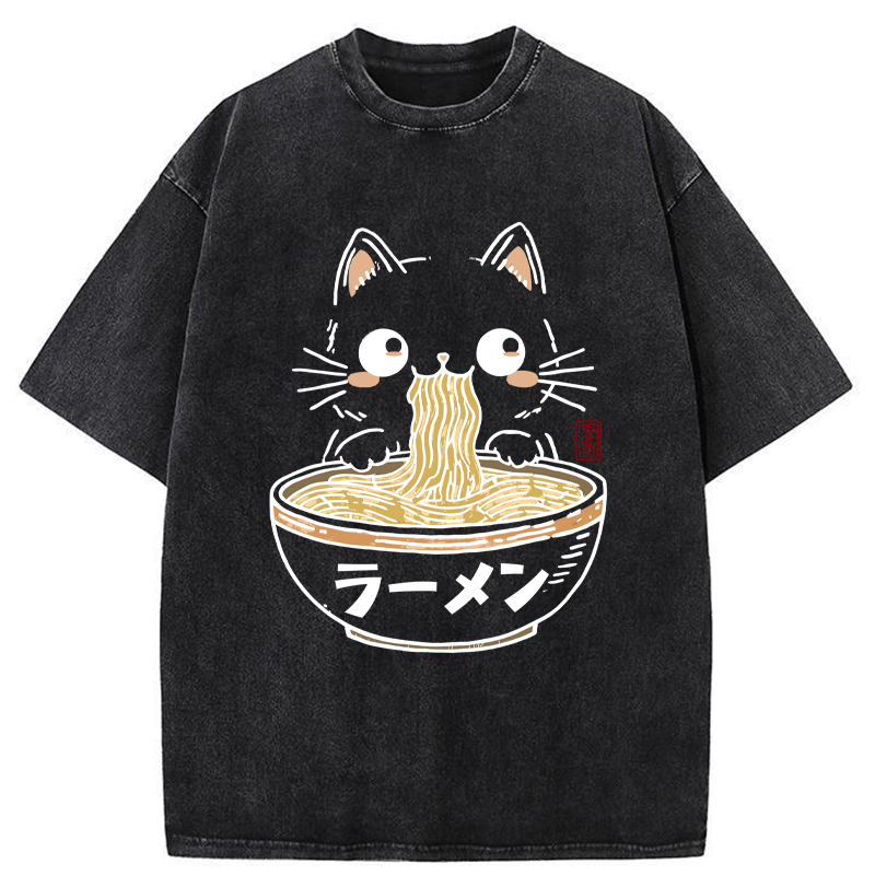 Tokyo-Tiger Purramen Time Washed T-Shirt