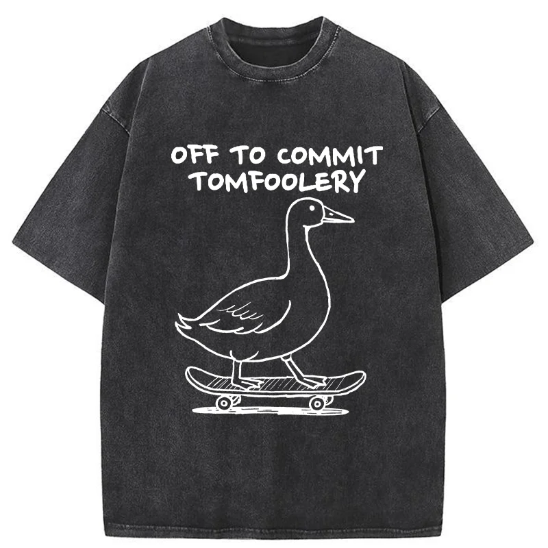 Tokyo-Tiger Goose Is Getting Ready To Cause Trouble Washed T-Shirt