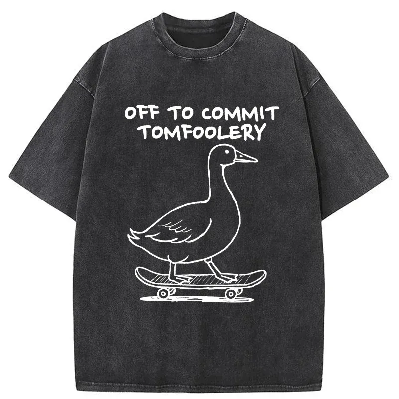 Tokyo-Tiger Goose Is Getting Ready To Cause Trouble Washed T-Shirt