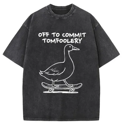 Tokyo-Tiger Goose Is Getting Ready To Cause Trouble Washed T-Shirt