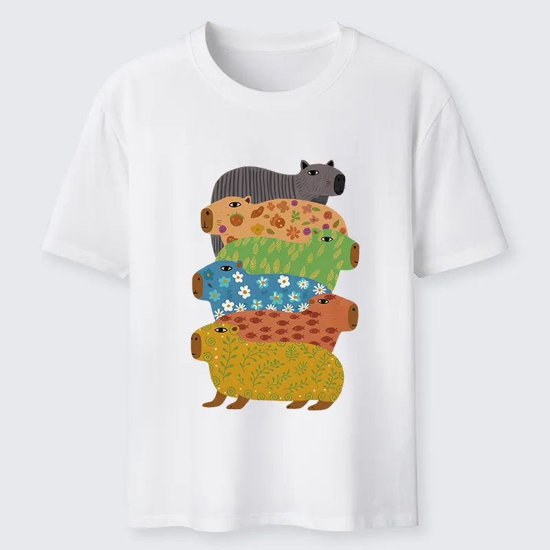 Tokyo-Tiger Colorful Capybaras Classic T-Shirt