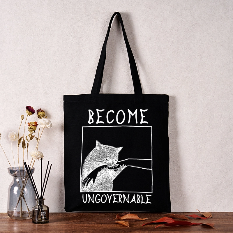 Tokyo-Tiger Cat Biting Arm Tote Bag