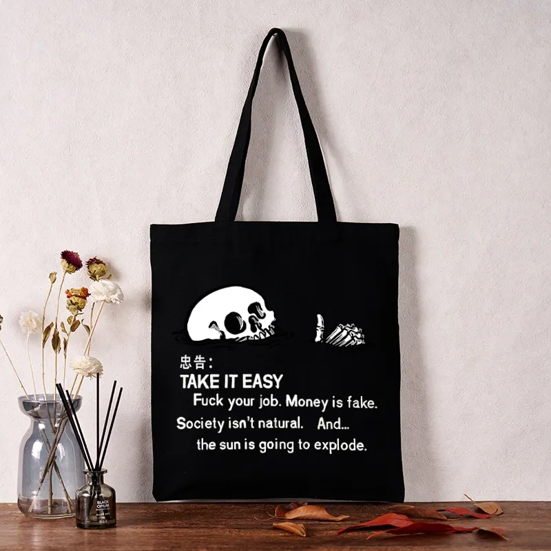 Tokyo-Tiger Skeleton Ridicule Tote Bag