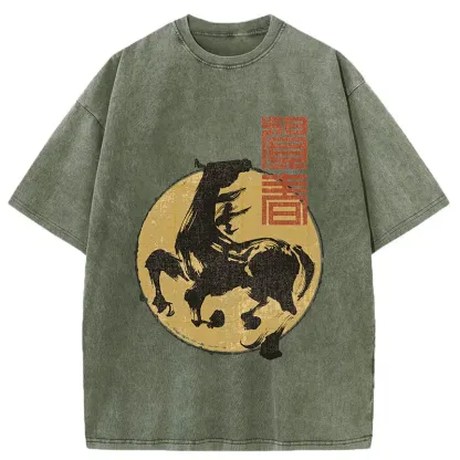 Tokyo-Tiger 2026 Year Of The Horse Washed T-Shirt