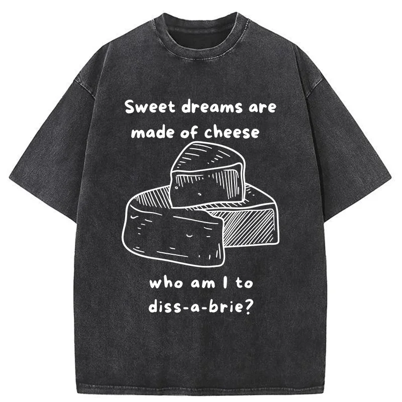 Tokyo-Tiger Cheese Music Funny Washed T-Shirt