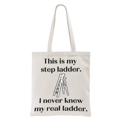 Tokyo-Tiger A Real Ladder Funny Tote Bag