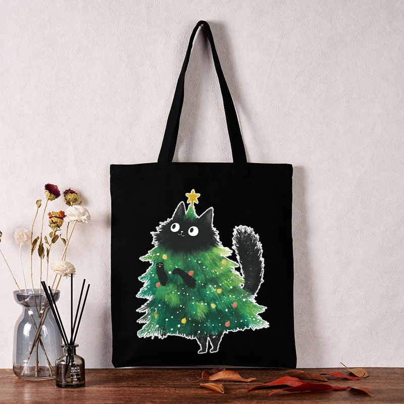 Tokyo-Tiger Christmas Tree Cat Japan Tote Bag