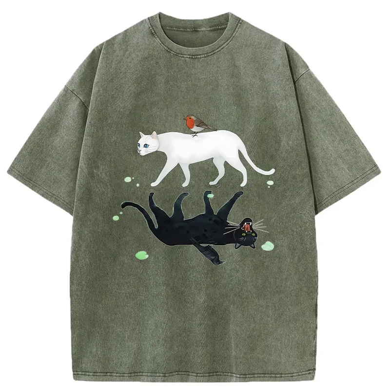 Tokyo-Tiger Opposite Underwater World Washed T-Shirt