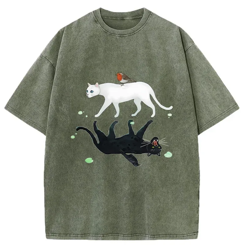 Tokyo-Tiger Opposite Underwater World Washed T-Shirt