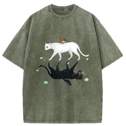 Tokyo-Tiger Opposite Underwater World Washed T-Shirt