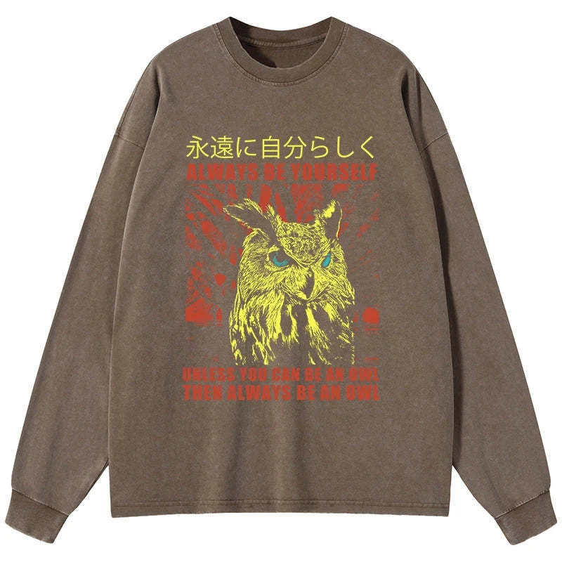 Tokyo-Tiger Always Be Yourself Japanese Washed Long Sleeve T-Shirt