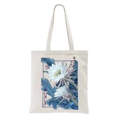 Tokyo-Tiger Vintage Epiphyllum-Short-lived beauty Poster Tote Bag