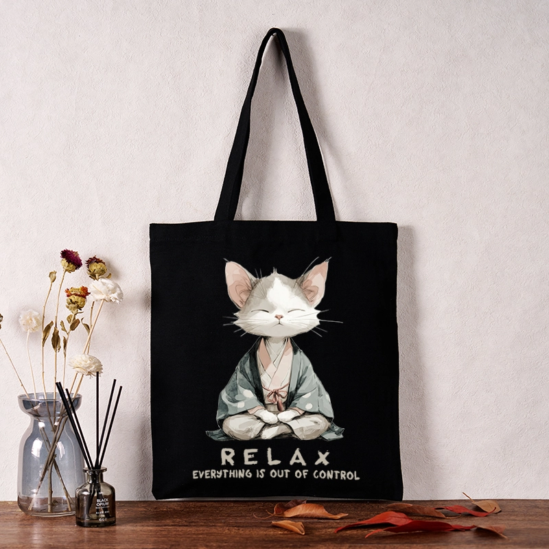 Tokyo-Tiger Zen Cat Relaxation，Everything's Out Of Control Tote Bag
