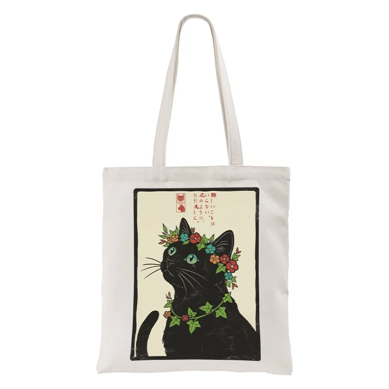 Tokyo-Tiger The Flower-Crowned Cat Tote Bag