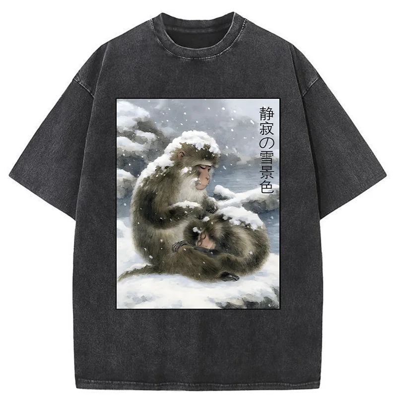 Tokyo-Tiger Silent Snowscape Washed T-Shirt