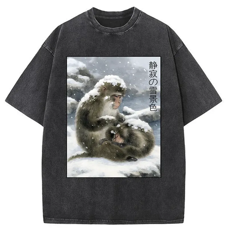 Tokyo-Tiger Silent Snowscape Washed T-Shirt