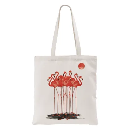 Tokyo-Tiger Flamingos at Dusk Tote Bag
