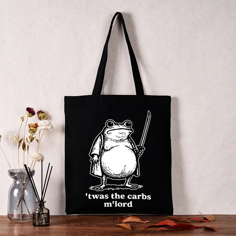 Tokyo-Tiger Funny Fat Samurai Frog Tote Bag