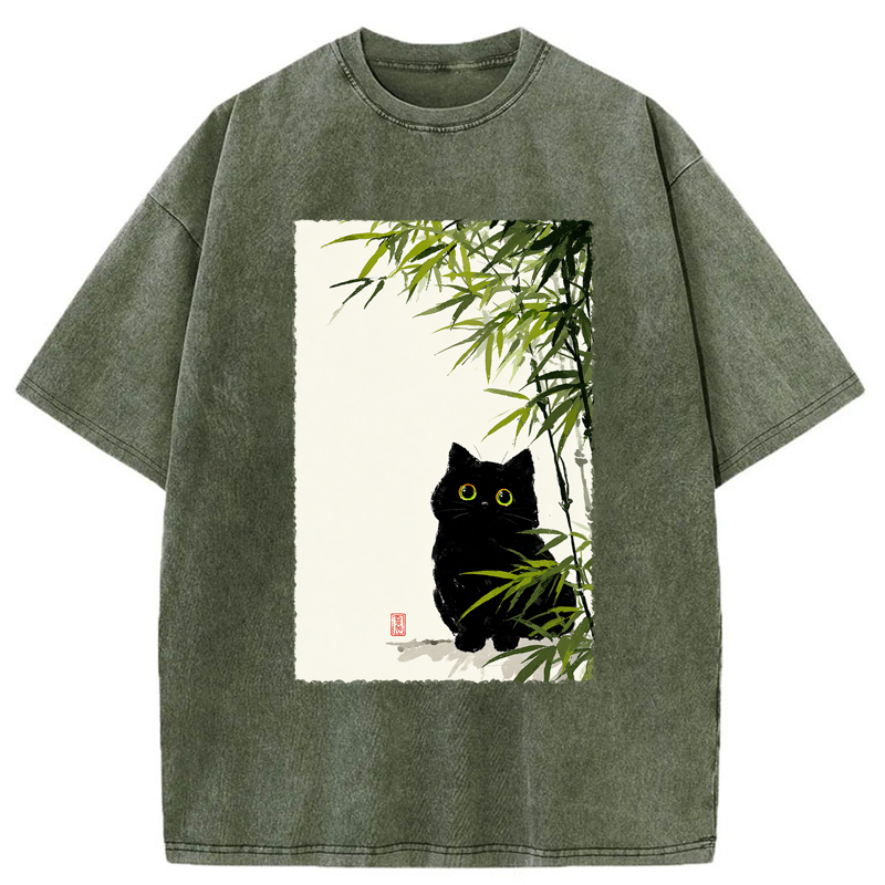 Tokyo-Tiger Quiet Observer Washed T-Shirt