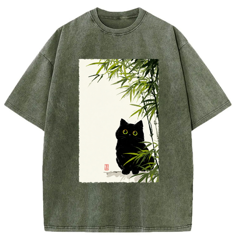 Tokyo-Tiger Quiet Observer Washed T-Shirt