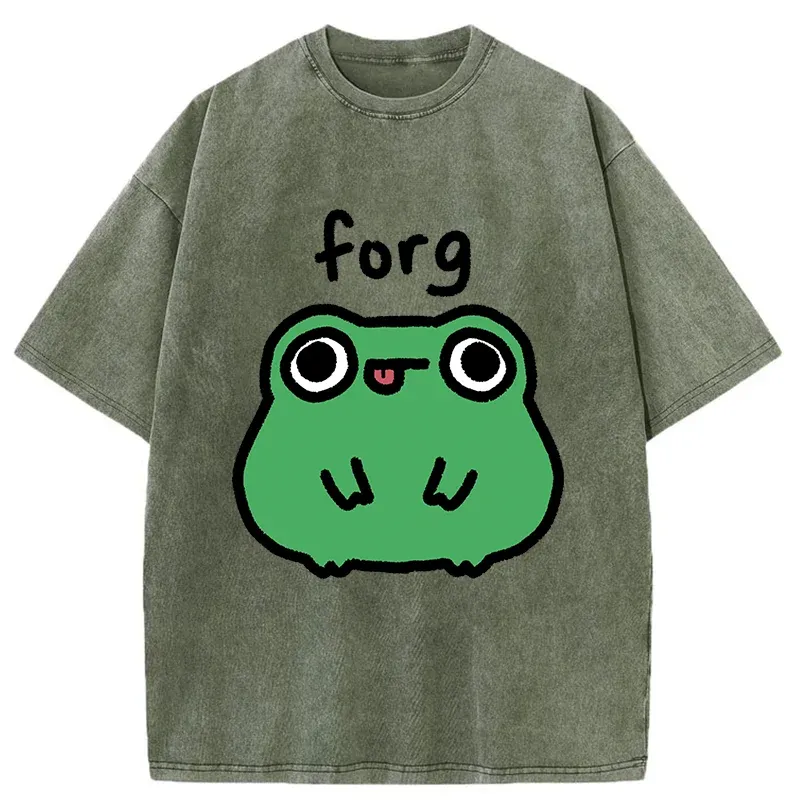 Tokyo-Tiger Stupid Frog Meme Washed T-Shirt