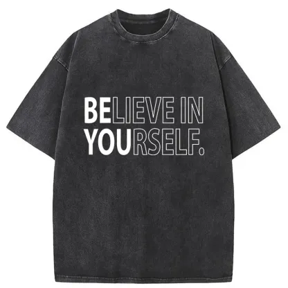 Tokyo-Tiger Motivational Quotes Washed T-Shirt