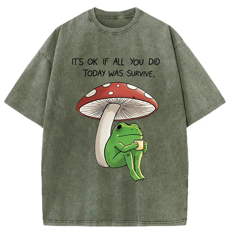 Tokyo-Tiger Frog That Is Indifferent To Everything Washed T-Shirt