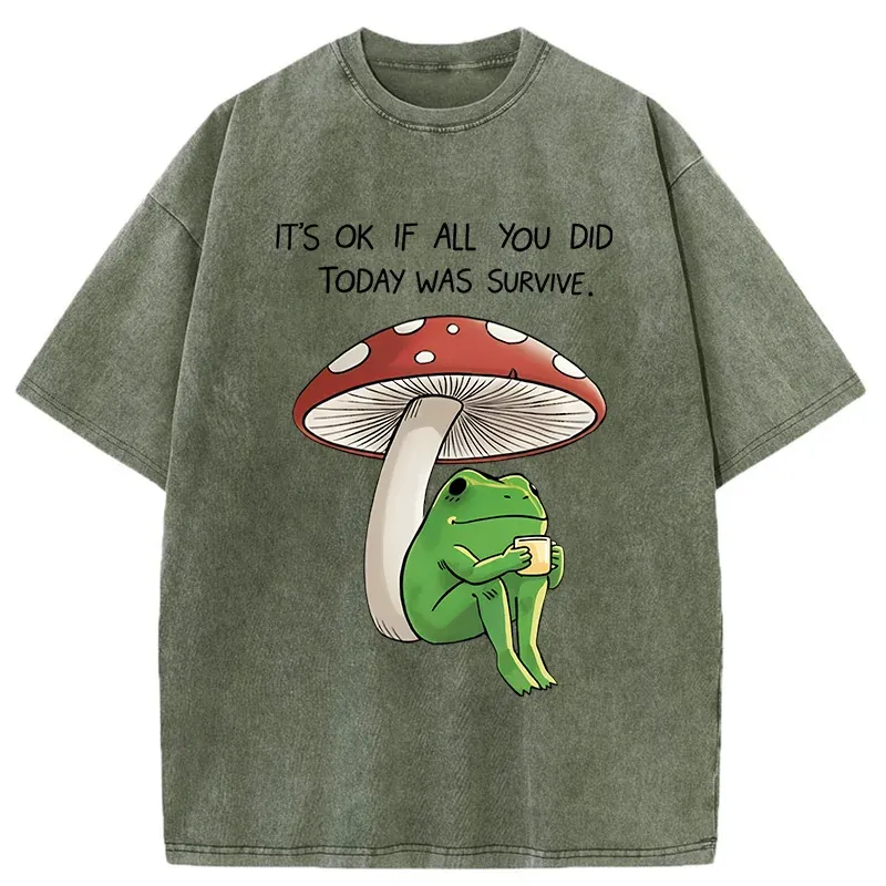 Tokyo-Tiger Frog That Is Indifferent To Everything Washed T-Shirt