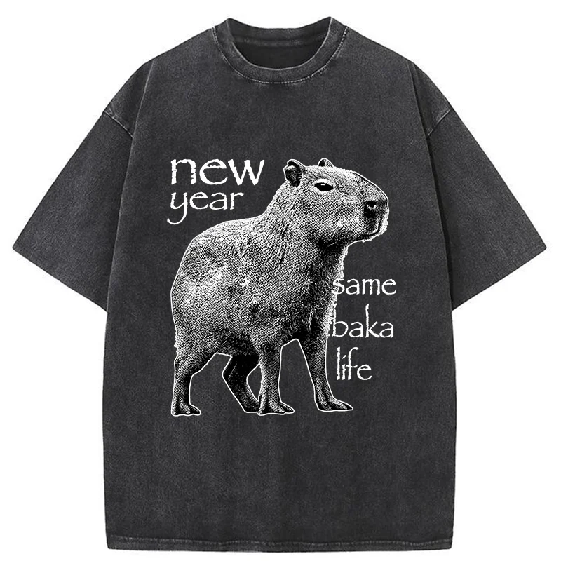 Tokyo-Tiger Different Year Same Stupidity Washed T-Shirt