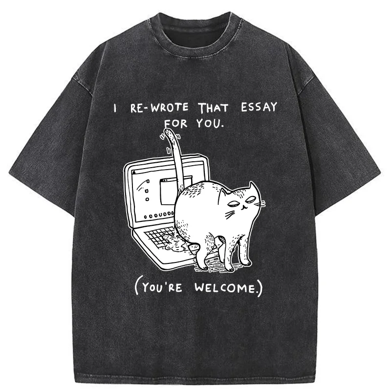 Tokyo-Tiger Troublemaking Cat Washed T-Shirt