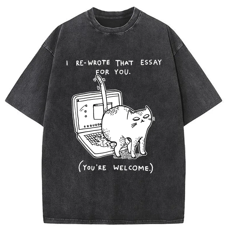 Tokyo-Tiger Troublemaking Cat Washed T-Shirt